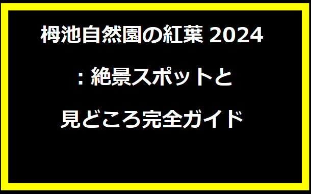 栂池自然園の紅葉2024：絶景スポットと見どころ完全ガイド