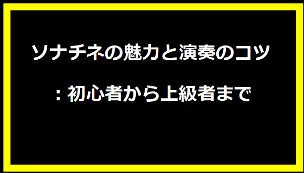 ソナチネの魅力と演奏のコツ：初心者から上級者まで