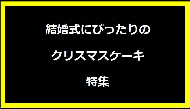 結婚式にぴったりのクリスマスケーキ特集