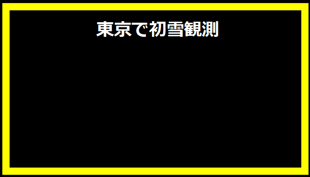 東京で初雪観測