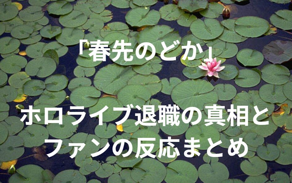 「春先のどか」ホロライブ退職の真相とファンの反応まとめ