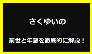 さくゆいの前世と年齢を徹底的に解説!