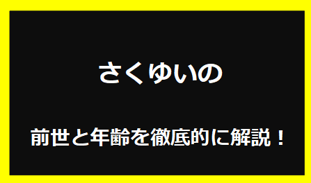 さくゆいの前世と年齢を徹底的に解説！