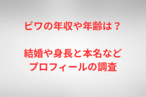 ビワの年収や年齢は？結婚や身長と本名などプロフィールの調査