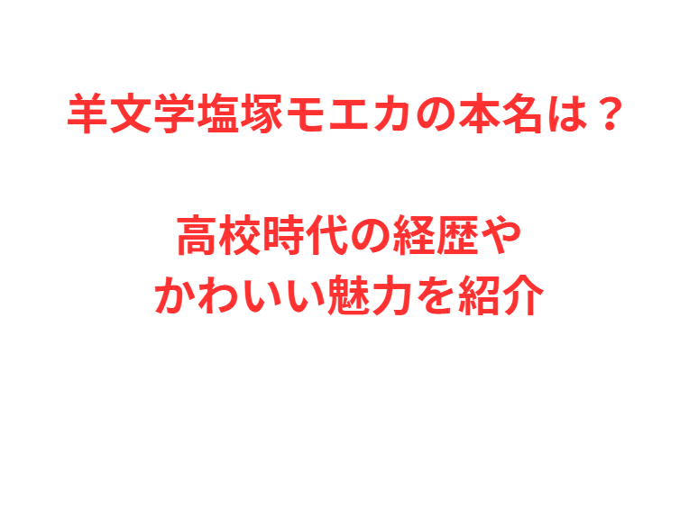 羊文学塩塚モエカの本名は？高校時代の経歴やかわいい魅力を紹介
