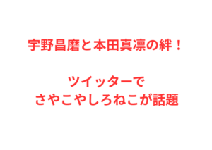 宇野昌磨と本田真凛の絆!ツイッターでさやこやしろねこが話題