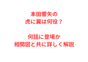 本田響矢の虎に翼は何役？何話に登場か相関図と共に詳しく解説