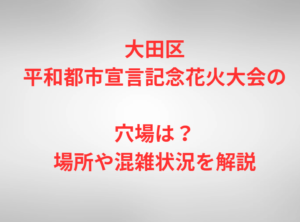 大田区平和都市宣言記念花火大会の穴場は？場所や混雑状況を解説