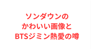 ソンダウンのかわいい画像とBTSジミン熱愛の噂