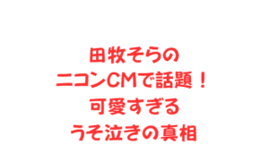 田牧そらのニコンCMで話題！可愛すぎるうそ泣きの真相