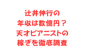辻井伸行の年収は数億円?天才ピアニストの稼ぎを徹底調査