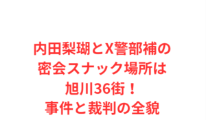 内田梨瑚とX警部補の密会スナック場所は旭川36街！事件と裁判の全貌