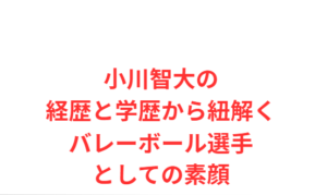 小川智大の経歴と学歴から紐解くバレーボール選手としての素顔
