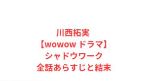 川西拓実 【wowow ドラマ】 シャドウワーク 全話あらすじと結末